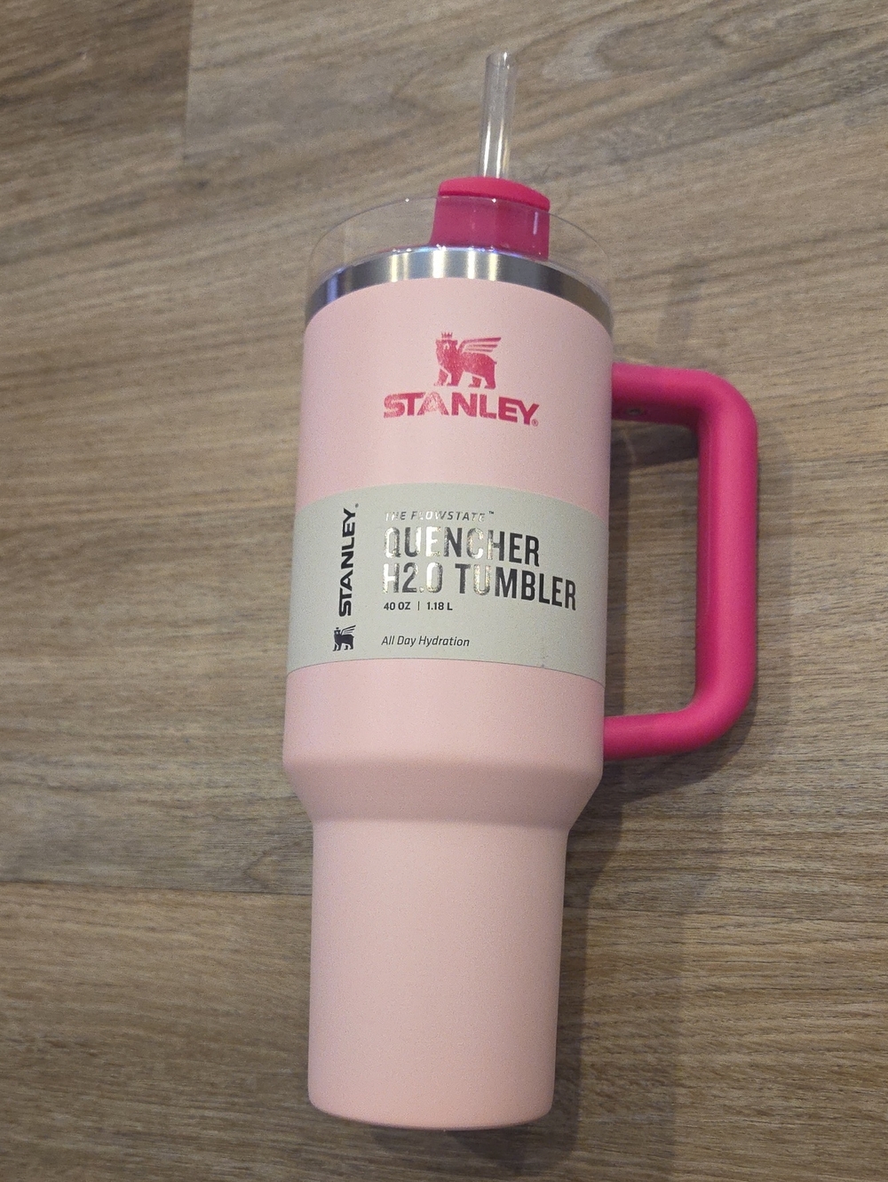 Stanley Pink Insulated Quencher Tumbler with Handle